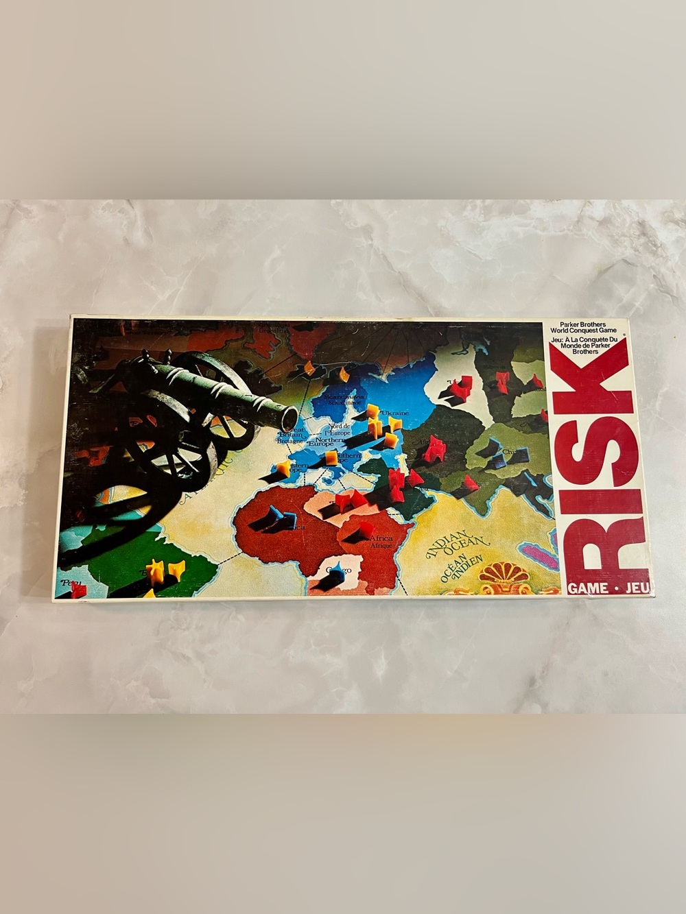 Vintage Risk 1975 The World Conquest Board Game Parker Brothers Complete 1/2